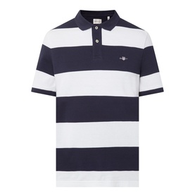 Shield Logo Striped Polo Shirt