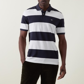 Shield Logo Striped Polo Shirt