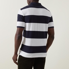 Shield Logo Striped Polo Shirt