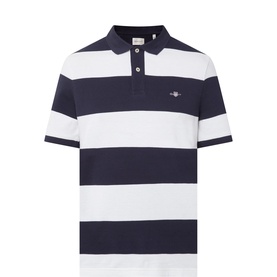 Shield Logo Striped Polo Shirt