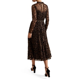 Theodora Leopard Pleated Dress