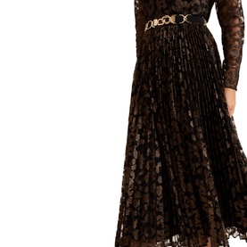 Theodora Leopard Pleated Dress