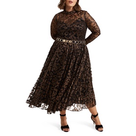 Theodora Leopard Pleated Dress