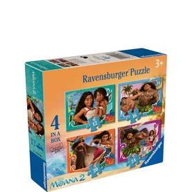 Disney Moana 2 Four-in-a-Box Jigsaw Puzzles