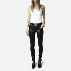 Phlame Skinny Leather Trousers