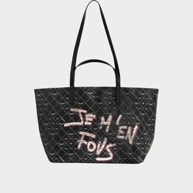 Z Monogram Print XL Shopper Tote Bag