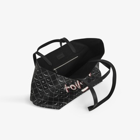 Z Monogram Print XL Shopper Tote Bag