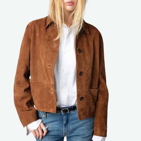 Lessa Suede Leather Overshirt