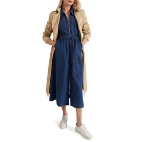 Luiza Zipped Denim Shirt Dress