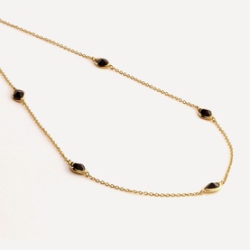Black Onyx Stepping Stone Necklace