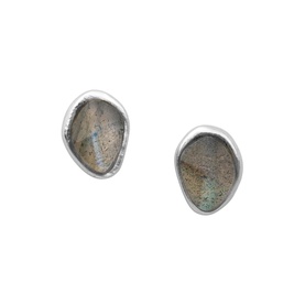 Labradorite Stepping Stone Stud Earrings