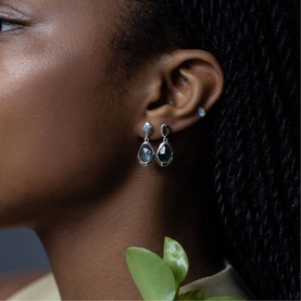Labradorite Stepping Stone Stud Earrings