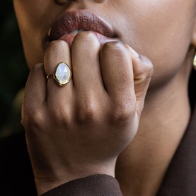 Moonstone Stepping Stone Ring