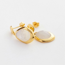 Moonstone Large Stepping Stone Earrings