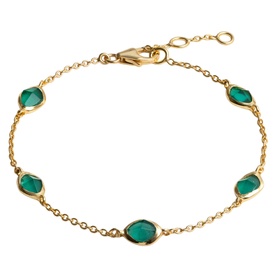 Green Tourmaline Stepping Stone Bracelet