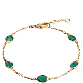 Green Tourmaline Stepping Stone Bracelet