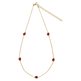 Garnet Stepping Stone Necklace