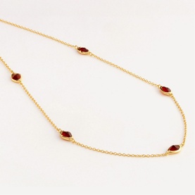 Garnet Stepping Stone Necklace