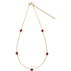 Garnet Stepping Stone Necklace