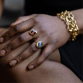 Garnet Stepping Stone Ring