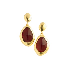 Garnet Large Stepping Stone Earrings