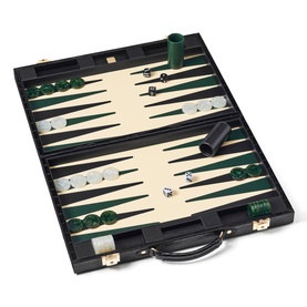 17inch Croc-Embossed Backgammon Set
