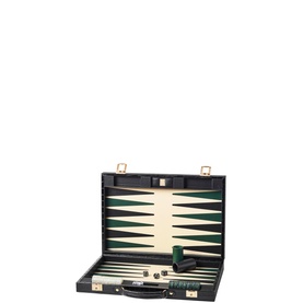 17inch Croc-Embossed Backgammon Set