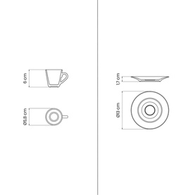 Gabrielle Espresso Cup with Saucer Two-Piece Set