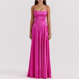 Anabella Lace-Up Flared Gown