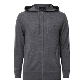 Mode Merino Wool Zipped Logo Hoodie
