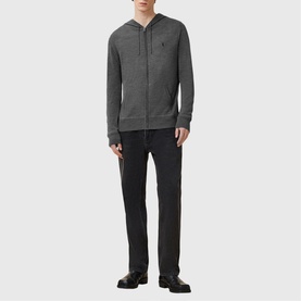 Mode Merino Wool Zipped Logo Hoodie