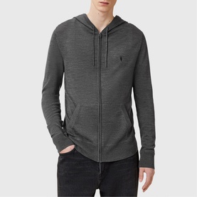 Mode Merino Wool Zipped Logo Hoodie