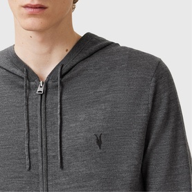 Mode Merino Wool Zipped Logo Hoodie