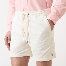 Polo Player Logo Drawstring Corduroy Shorts