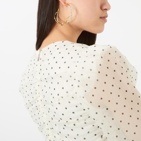 Intertwined Pav&eacute; Hoop Earrings