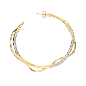 Intertwined Pav&eacute; Hoop Earrings