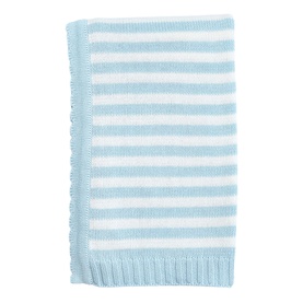 Blue Stripe Cotton Baby Blanket