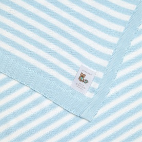 Blue Stripe Cotton Baby Blanket