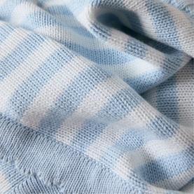 Blue Stripe Cotton Baby Blanket