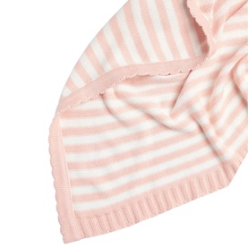 Pink Stripe Cotton Baby Blanket