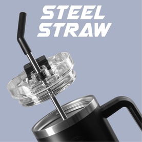 Double Wall Vacuum Mug with Side Handle 40oz