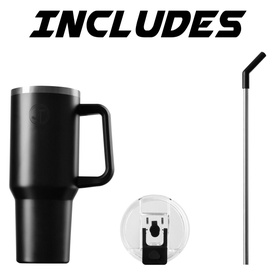Double Wall Vacuum Mug with Side Handle 40oz