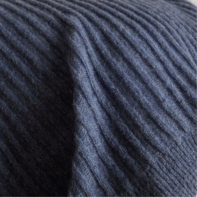 Denim Knitted Ribbed Bed Blanket