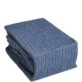 Denim Knitted Ribbed Bed Blanket