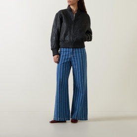 Ferril Leather Bomber Jacket