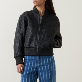 Ferril Leather Bomber Jacket