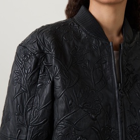 Ferril Leather Bomber Jacket