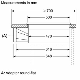 N50 Induction Hob 80cm Aspirating