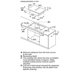 N50 Induction Hob 80cm Aspirating