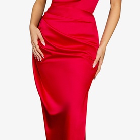 Adrienne Satin Strapless Corset Gown